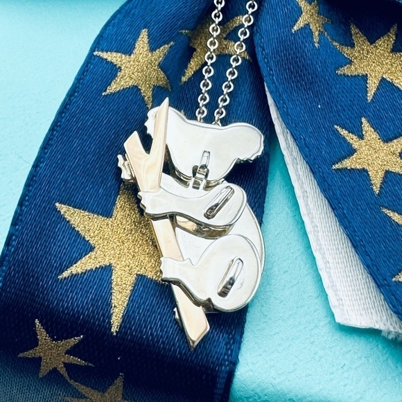 LIMITED Tiffany & Co. Save the Wild Koala Necklace in 18K Rose Gold and Silver - Picture 1 of 10